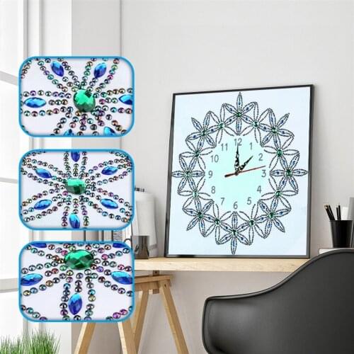 DIY Special Shaped Diamond Painting Sun Flower Wall Clock Painting Cross Stitch Embroidery Diamond Mosaic Crafts Home Decoration