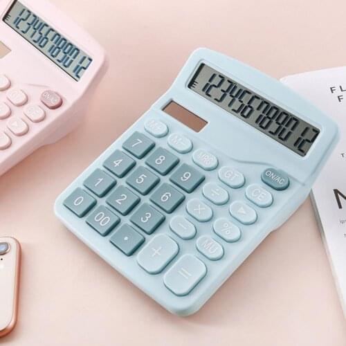 Eco-friendly High-quality Desktop Solar Electronic Calculator 12 Digits Electronic Calculator Non-slip for Home
