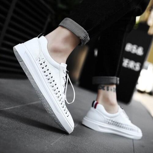 Small White Summer Breathable Casual Mens Shoes Thin Section Tide 2019 New Board Korean Version Of The Trend White Shoes