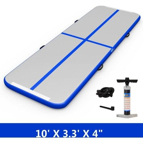 118" x 39" x 4" Inflatable Gymnastics Mat Pad Folding Air Track Tumbling Floor Mat for Adult Kid Taekwondo, Training Home use