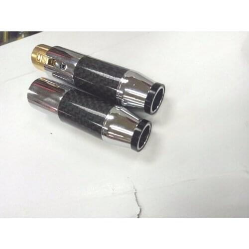 1 Set Vanguard Carbon Fibe 3 pin XLR Audio Cable Connector MIC Plug+ Female Jack Selling