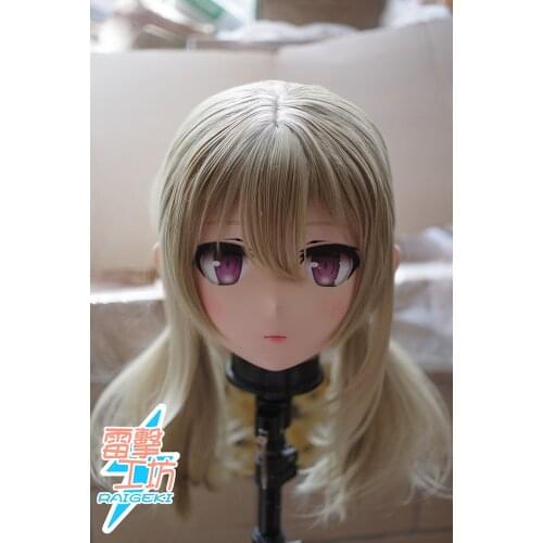 RAIGEKI MAKS 91) Resin 2/3 Head Crossdresser BJD DOLL Kigurumi Anime Cosplay Mask