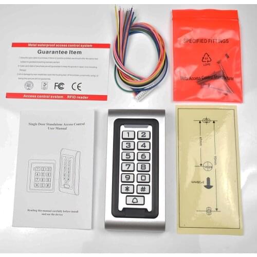 LED Keypad RFID 125khz Access Control System Proximity Card Standalone 2000 Users Door Access Control Metal Case
