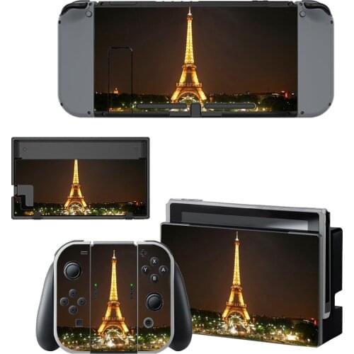 1 Styles Eiffel Tower Style Vinyl Decal Skin Sticker For Nintendo Switch NS NX Console Protector Game Accessoriy NintendoSwitch