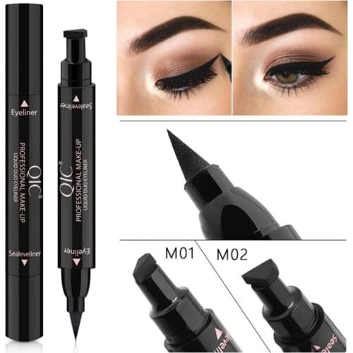 Eyeliner Stamp Liquid Eyeliner Pencil Makeup Stamp Seal Pen Stamp Eyeliner Pencil Waterproof Quick Dry Eyeliner Make Up Cosmetic