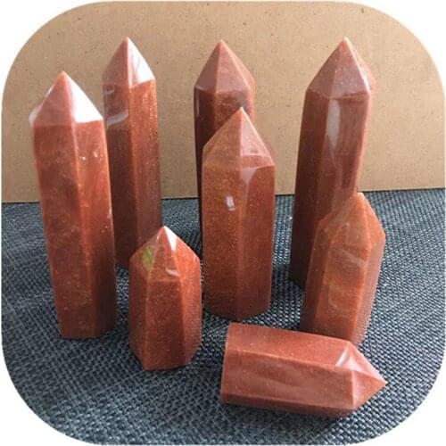 Gold Sandstone Wand Point Natural Stones Minerals Crystals Gems Healing Reiki For Home Decoration Gemstones