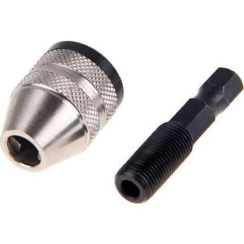 1/4\\\" Keyless Drill Bit Chuck Hex Shank Adapter Converter Quick Change. 0.3~3.6mm