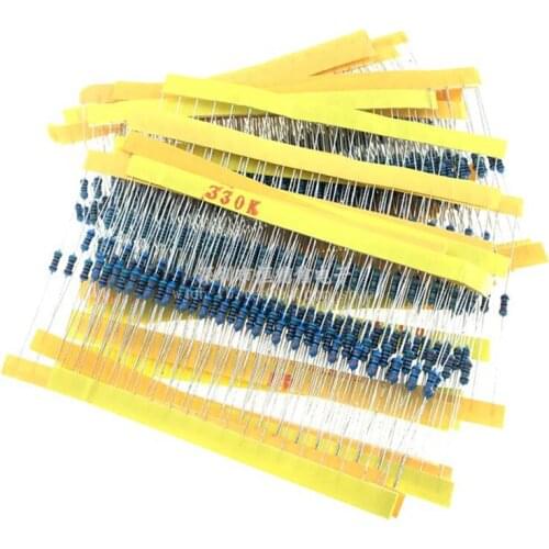 1/4W 0.25W Metal film resistance 1% accuracy Five-color ring 100pcs/lot 3.3KΩ、4.7KΩ、 5.1KΩ、6.8KΩ、10KΩ、20KΩ、47KΩ、51KΩ、68KΩ、100K