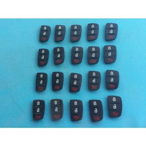 100Pcs/Lot Replacement Rubber Pad For Hyundai 3 Button Remote Key Shell For Kia Blank No Logo Car Accessories Auto Parts Cheaper
