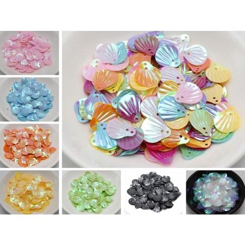 1000 Mixed Color Shell loose sequins Paillettes Top Hole sewing Wedding craft