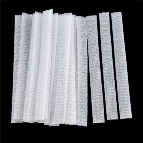 20 PCS Cosmetic Make Up Brushes Guards Mesh Protectors Cover Sheath Net White