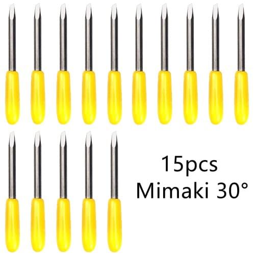 30 Degree 15pcs Mimaki Plotter Vinyl Cutter Knife Blades for Mimaki Cutting Milling Carving Tool Sharp Durable