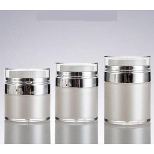300pcs 15g 30g 50g Cosmetic Jar,Empty Acrylic Cream Cans,Vacuum Bottle,Press Cream Jar,Sample Vials,Airless Cosmetic Container