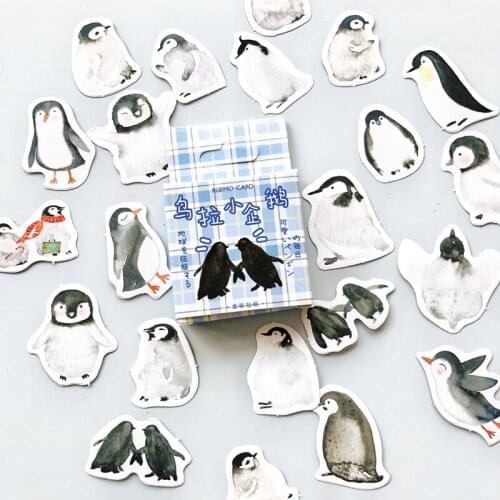 45pcs /lot Little Penguin Mini Stickers DIY Decorative Sealing Paste Stick Label Hand Account Decor