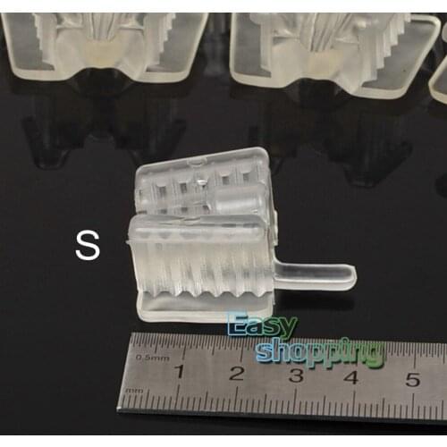 6pcs Dental Silicone Mouth Prop Support Holding Saliva Ejector Suction Tip Small