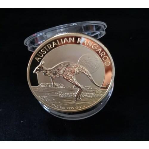 Australia Gold Plated Coin Kangaroo Gold Coins Replica Elizabeth Collectible Souvenir Gifts