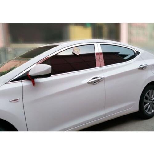 Stainless steel car window trims for hyundai elantra 2010 2011 2012 2013 2014 2015 2016 hyundai Avante i35 Elantra