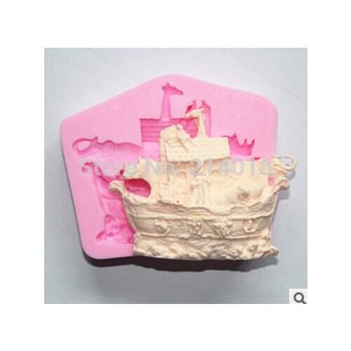 Free shipping noahs Ark modelling chocolate mold silicon fondant Cake decoration mold wholesale fondant mold