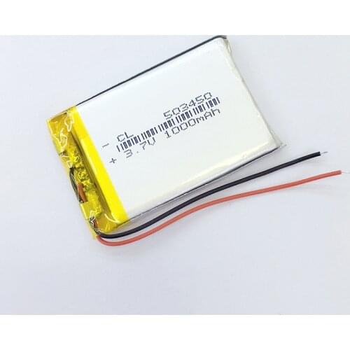 Dinto 503450 1000mAh 3.7V Cell 1pc Rechargeable LiPo Battery Lithium Polymer Batteries for GPS MP3 MP4 PAD Camera Video Game