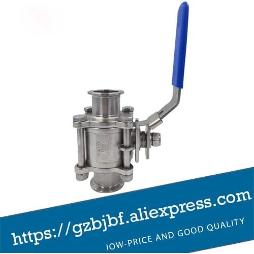 DN40 Stainless steel 304 Quick Install Three Way Ball Valve