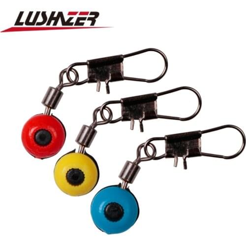 LUSHAZER 20PCS/Lot Fishing Float Bobber Stops Space Beans Connectors Sea Saltwater Equipment Plastic Metal Fishing Tools