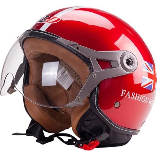 BEON Motorcycle Helmet 3/4 Open Face Vintage Casco Moto Men Retro Moto Helmet Summer Scooter Motorbike Riding Helmet