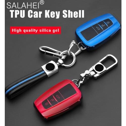 Soft TPU Car Key Cover Case Accessories Keychain Covers Protect For Toyota Prius Camry Corolla C-HR CHR RAV4 Prado 2018 Interior