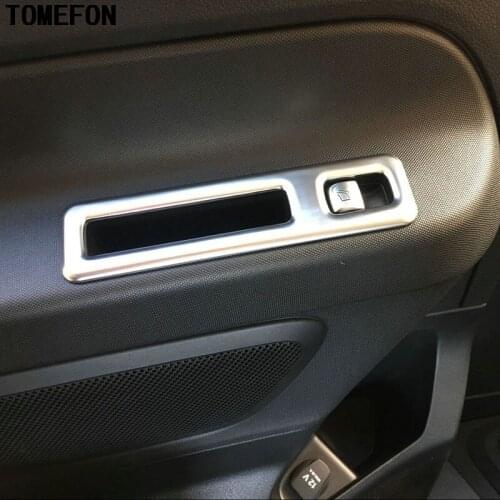 Interior Window Adjust Lifter Button Switch Panel Trim Strip ABS Chrome Accessories Plate Stickers For Mercedes-Benz VITO 2016
