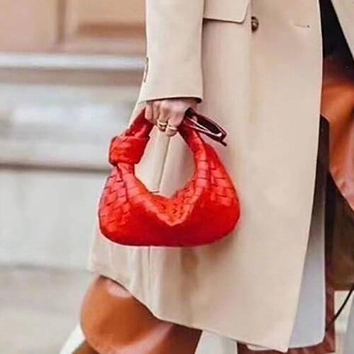 2021 New Design Leather Large Capacity Woven Bag Fashion Hobos Bag Multifunctional Shoulder Bag For Women