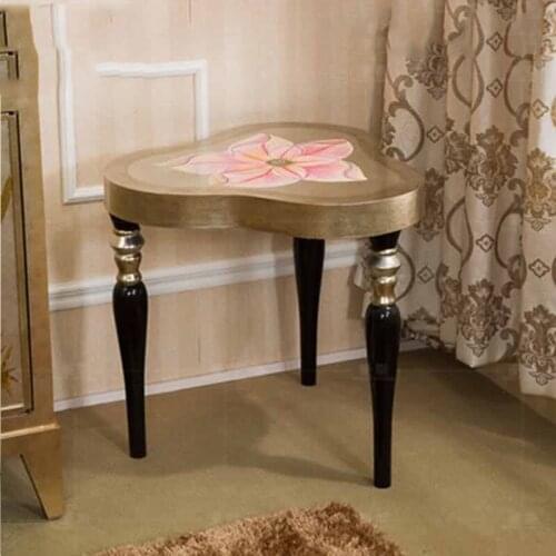 New French Classical High-end Villa Apartment Living Room Side A Few Corners Hand-painted Heart-shaped Coffee Table Coffee Table