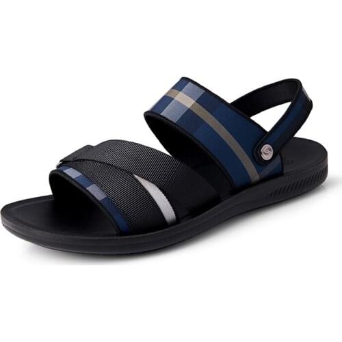Men Sandals Trending Summer Outdoor Leisure Non-Slip Beach Sandals Fashion Brand Shoes Slippers Home Indoor Slides