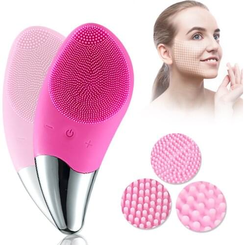 Silicone Face Cleansing Brush Facial Deep Cleaning Pore Exfoliating Blackhead Face Cleanser Washing Brush Makeup Tool