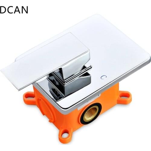 DCAN Bathroom Concealed Shower Faucet In Wall Mounted Faucet Shower Mixer Valve Brass Single Function Actuated Faucet Tap Mixer