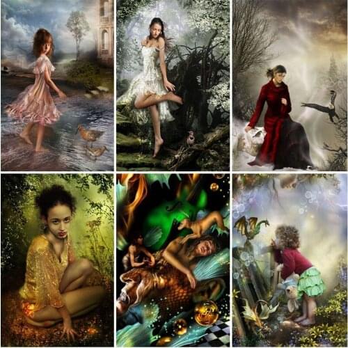 Rhinestone Home Decoration 2020 New Diamond Painting Sweet beauty -Gale Franey fantasy world DIY Diamond Embroidery