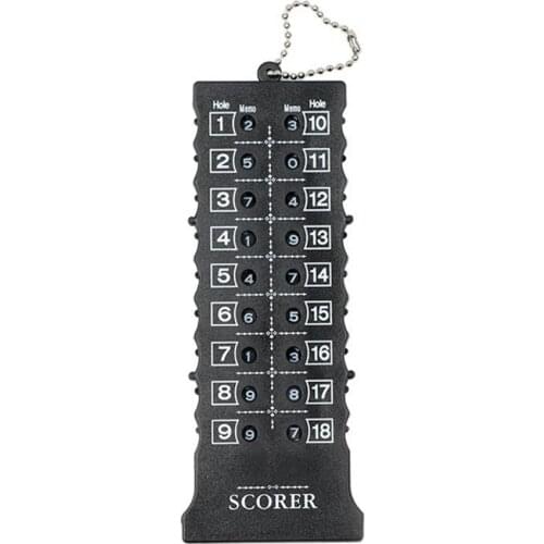 Golf Scoreboard Wear Resistant Golf Stroke Counter Scoreboard with Keys Chain 18 Hole Golf Score Card Counter for Competition