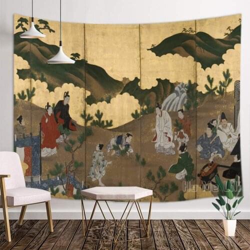 The 18th Century Kano School Tapestry Art Classic Home Decoration