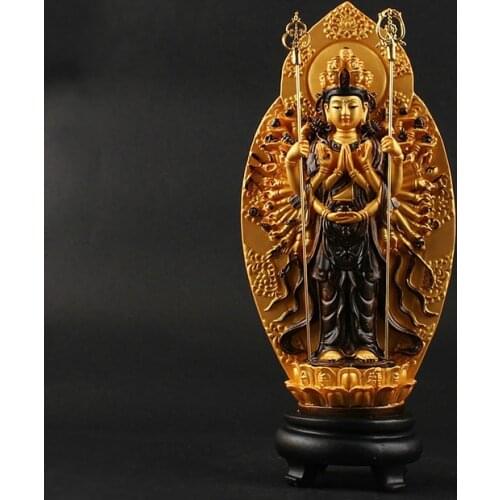 Thousand Hands, Thousand Eyes, Guanyin Bodhisattva, Avalokitesvara, Hand Painted, Small Buddha Statue, Responsive,Buddha