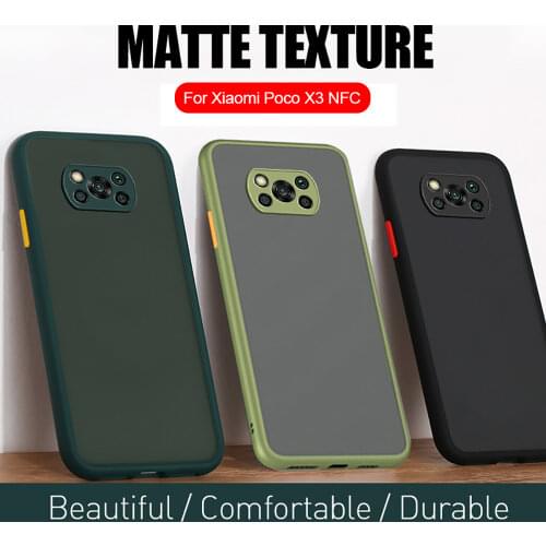 Camera Shockproof Protection Case For Xiaomi Phonephone Poco X3 pro NFC POKO Poco X 3 3X pro Matte Silicone Back Phone Cover