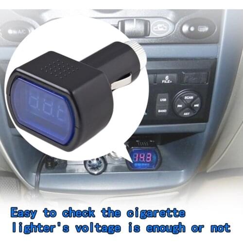 Universal LED Digital Display Cigarette Lighter Electric Voltage Meter For Auto Car Vehicle Battery Monitor Voltmeter Black