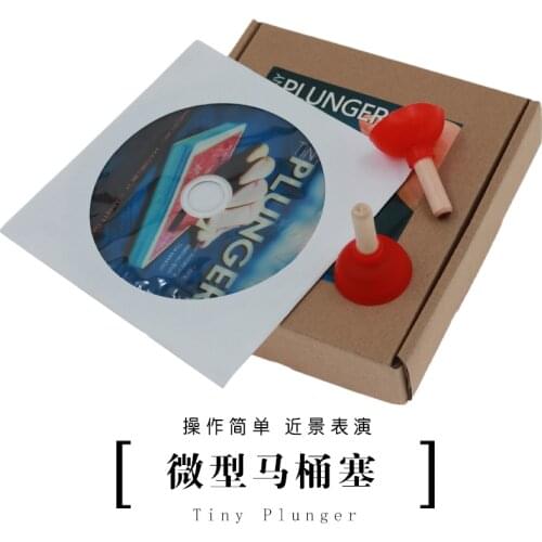 Top Quality Tiny Plunger (DVD+Gimmick),Card Magic Trick props Mentalism,Stage Magic,Magic Accessories,Magia Toys,Gadgets,Joke