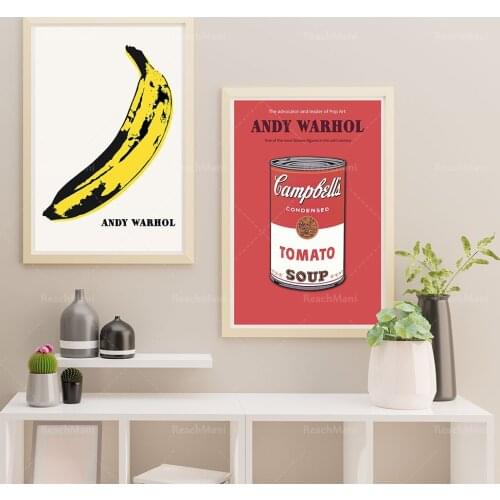 Andy Warhol Banana-Tomato Soup Exhibition Poster/Andy Warhol Art Print Decoration Wall Gift Poster