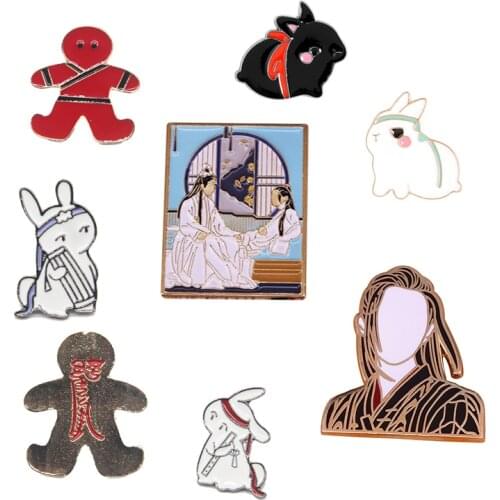 WeiWuxian Mo Dao Zu Shi brooches The Untamed enamel pin Grandmaster of Demonic Bag Clothes Lapel Pin Button Badge Jewelry