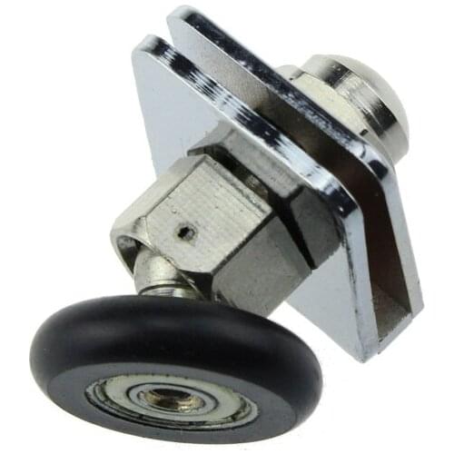 1pcs bathroom glass arc Sliding Door Plastic smooth swing Wheel Wear-resisting runner 25mm OD for 3.5mm thick door free shipping