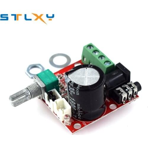 12V Mini Hi-Fi PAM8610 Audio Stereo Amplifier Board 2X10W Dual Channel D Class Lowest Price RED