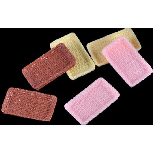 2PCS 35*20mm Dollhouse Miniature Dinner Plate Dishes Tableware Dollhouse Miniature Kitchen Toys Hot Sale