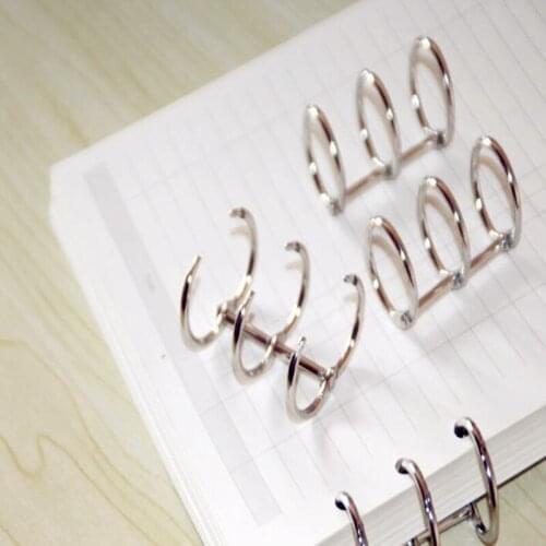 2Pcs Retro Metal Loose Leaf Book Binder Hinged Ring Circle 3 Rings For Curtains Shower Curtain Notebook Album Scrapbook Clips