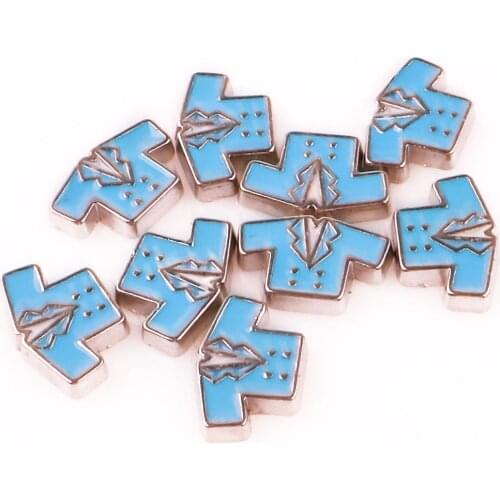 F738 Blue Small suit shape floating charms for living memory glass floating locket charms DIY jewelry 20pcs/lot