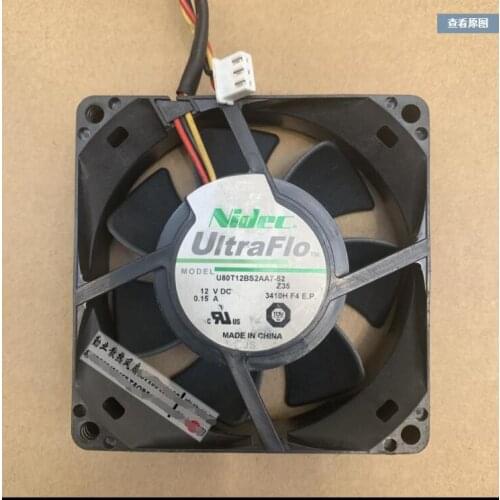Nidec U80T12BS2AA7-52 Z99 DC 12V 0.15A 80x80x25mm 3-Wire Server Cooling Fan
