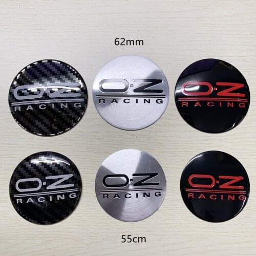 4Pcs/Lot 55mm 62mm Car Styling Wheel Center Cover Sticker Carbon Fiber Hub Cap Decal OZ Racing Emblem Badge For OZ M582 M595