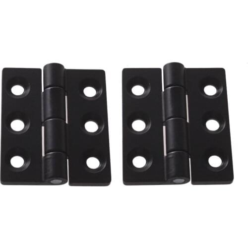 65 x 55MM Black Oil Rubbed Zinc Alloy 6 Holes Thicken Rotatable Cupboard Cabinet Door Hinge
